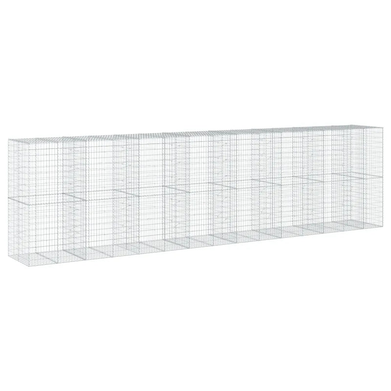 Gabion Basket with Cover 750x100x200 cm Galvanised Iron
