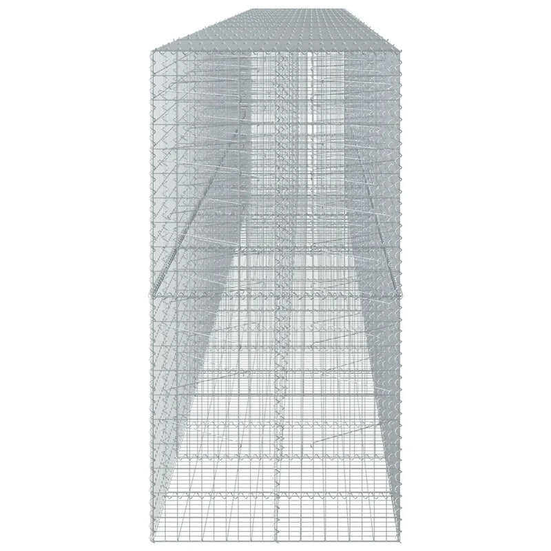 Gabion Basket with Cover 950x100x200 cm Galvanised Iron