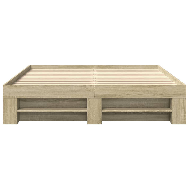 Bed Frame Sonoma Oak 150x200 cm Engineered Wood