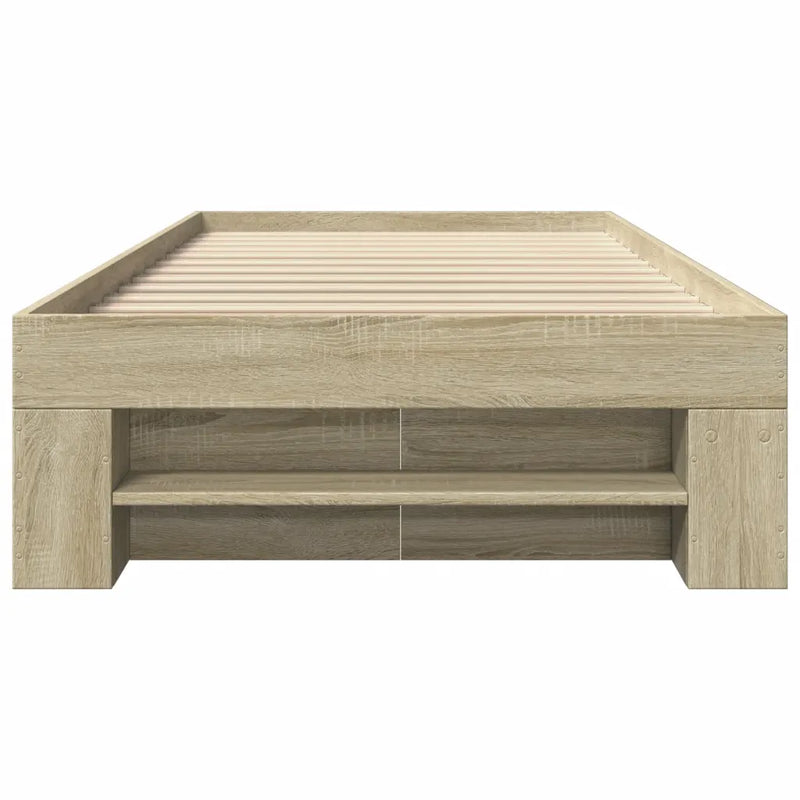 Bed Frame without Mattress Sonoma Oak 90x190 cm Engineered Wood