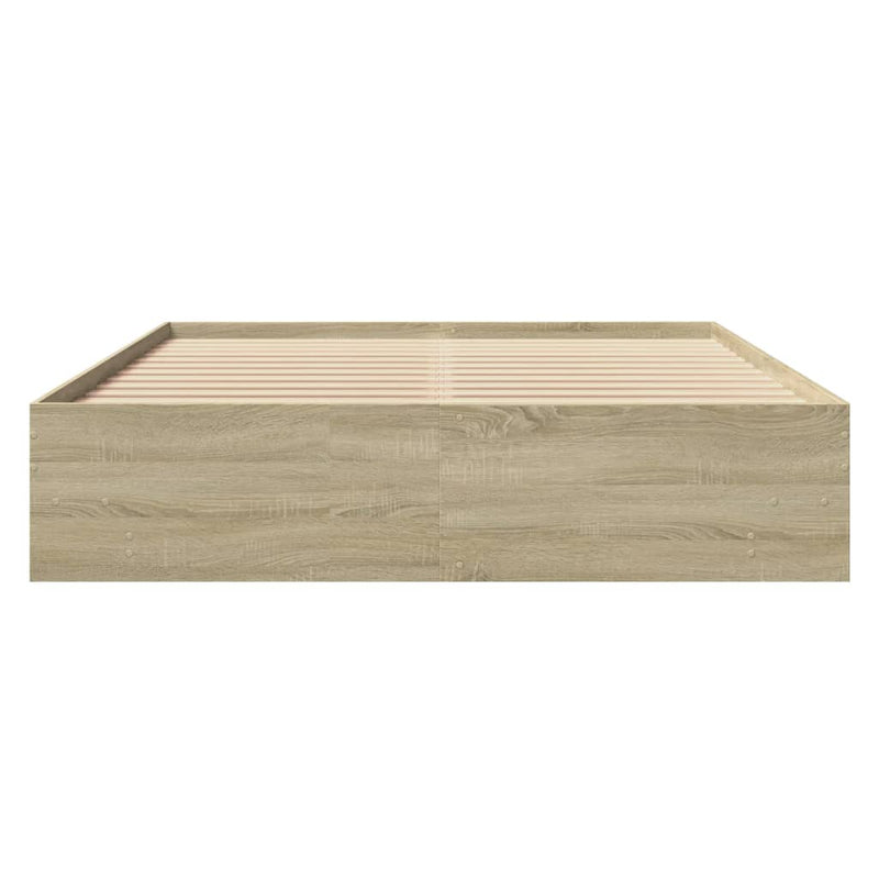 vidaXL Bed Frame without Mattress Sonoma Oak 150x200 cm Engineered Wood