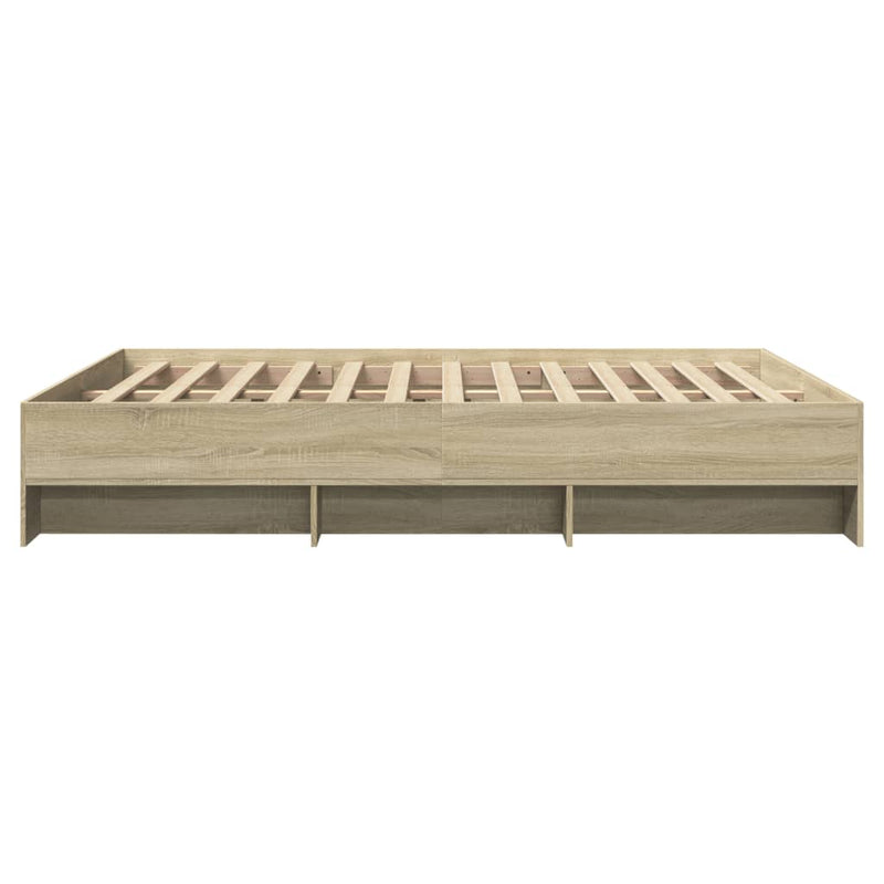 vidaXL Bed Frame without Mattress Sonoma Oak 150x200 cm Engineered Wood