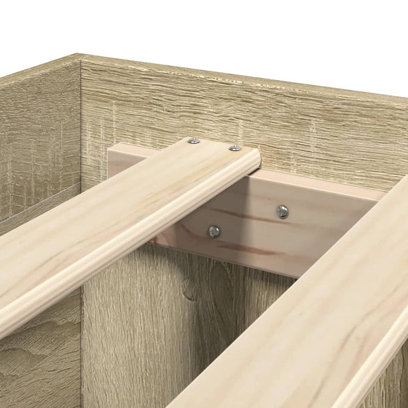 vidaXL Bed Frame without Mattress Sonoma Oak 150x200 cm Engineered Wood