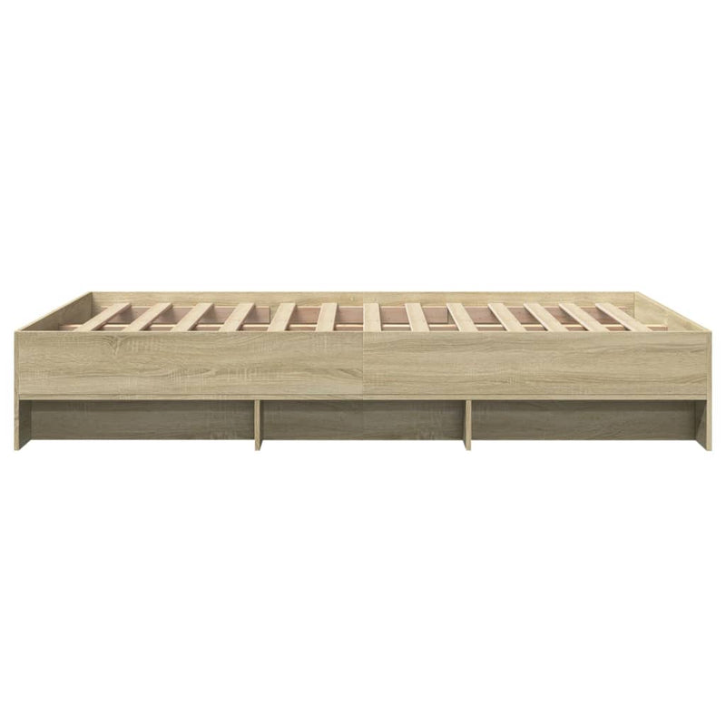 vidaXL Bed Frame without Mattress Sonoma Oak 135x190 cm Engineered Wood