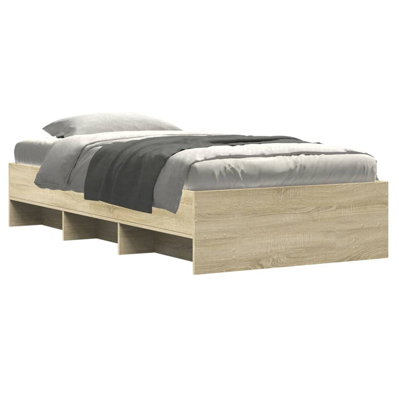 vidaXL Bed Frame without Mattress Sonoma Oak 90x190 cm Engineered Wood
