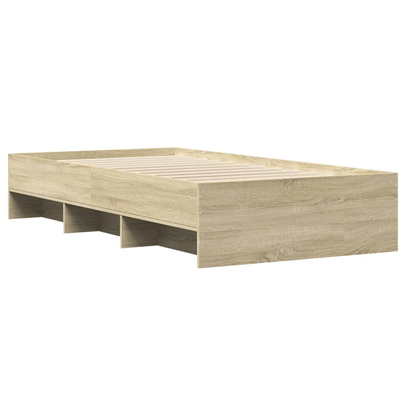 vidaXL Bed Frame without Mattress Sonoma Oak 90x190 cm Engineered Wood