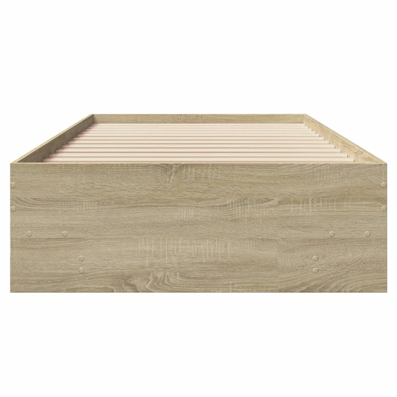 vidaXL Bed Frame without Mattress Sonoma Oak 90x190 cm Engineered Wood