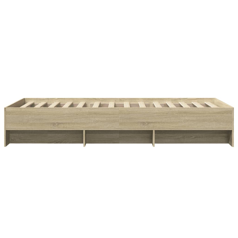vidaXL Bed Frame without Mattress Sonoma Oak 90x190 cm Engineered Wood