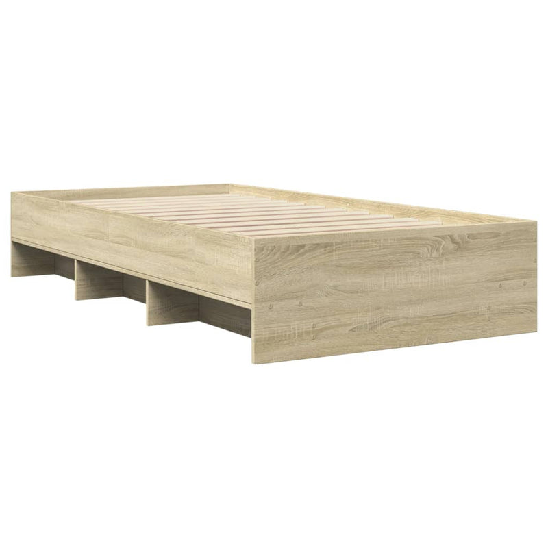 vidaXL Bed Frame without Mattress Sonoma Oak 90x190 cm Engineered Wood