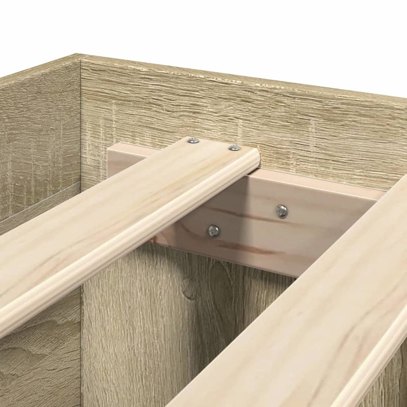 vidaXL Bed Frame without Mattress Sonoma Oak 90x190 cm Engineered Wood