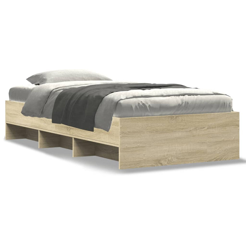 vidaXL Bed Frame without Mattress Sonoma Oak 90x190 cm Engineered Wood