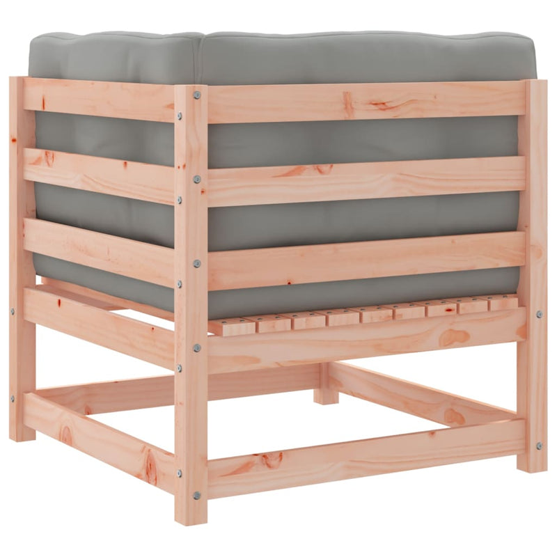 vidaXL 2 Piece Garden Sofa Set with Cushions Solid Wood Douglas Fir