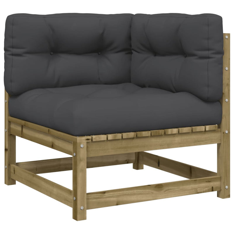 vidaXL 2 Piece Garden Sofa Set with Cushions Impregnated Wood Pine