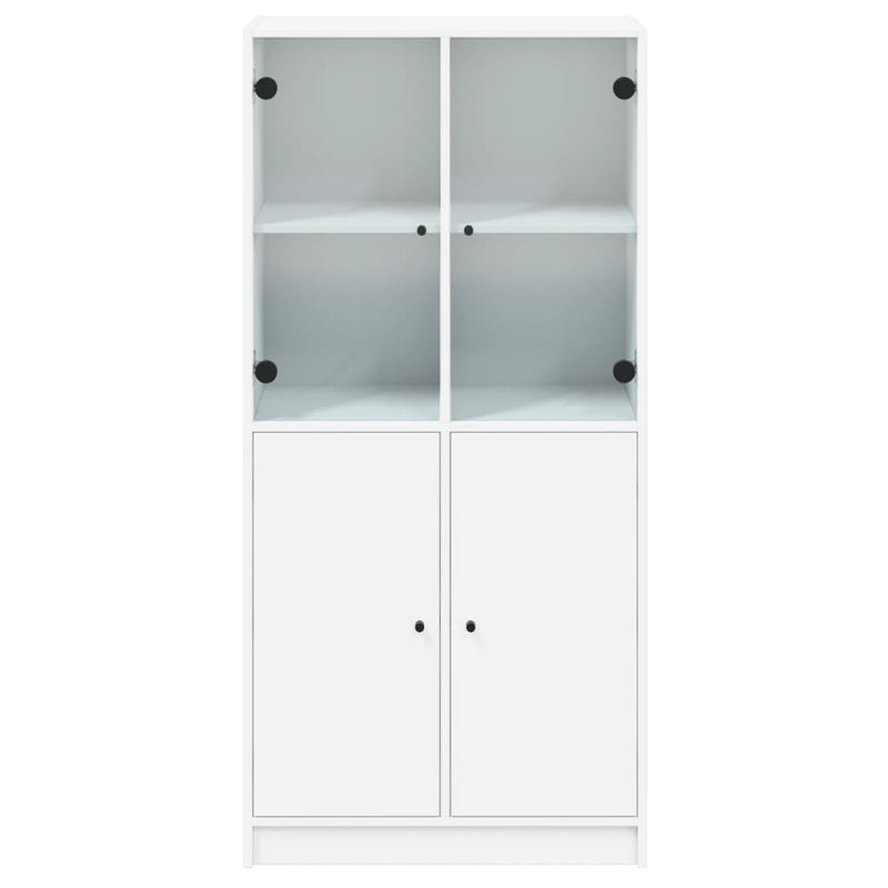 vidaXL Highboard with Doors White 68x37x142 cm Engineered Wood