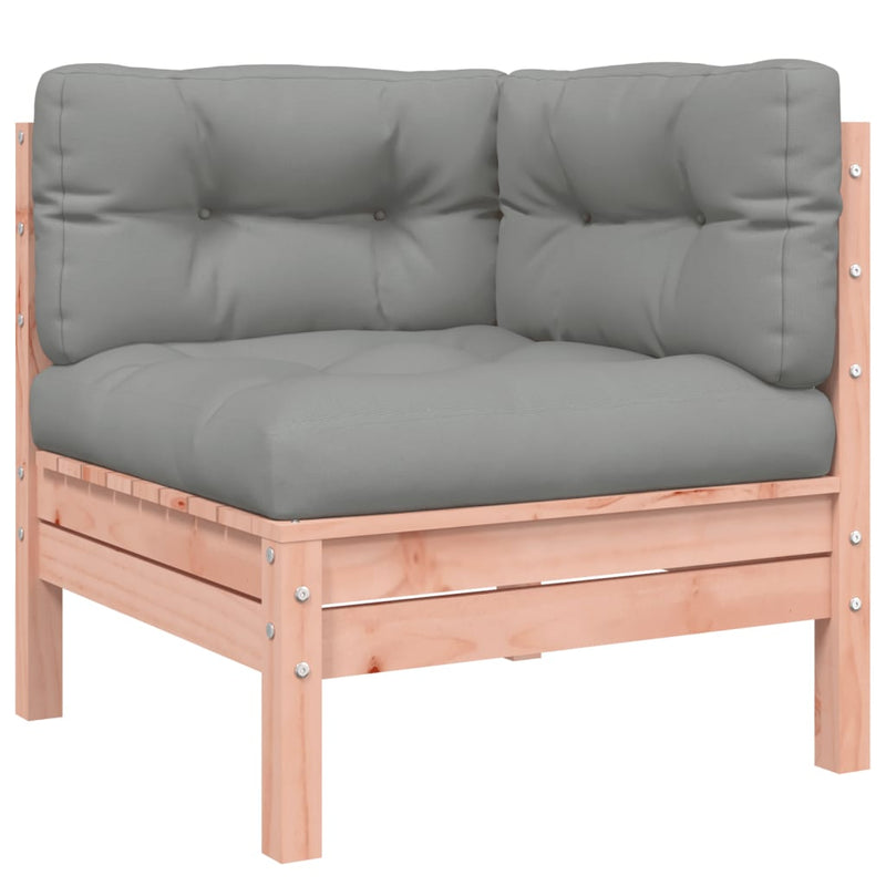 vidaXL 3 Piece Garden Sofa Set with Cushions Solid Wood Douglas Fir