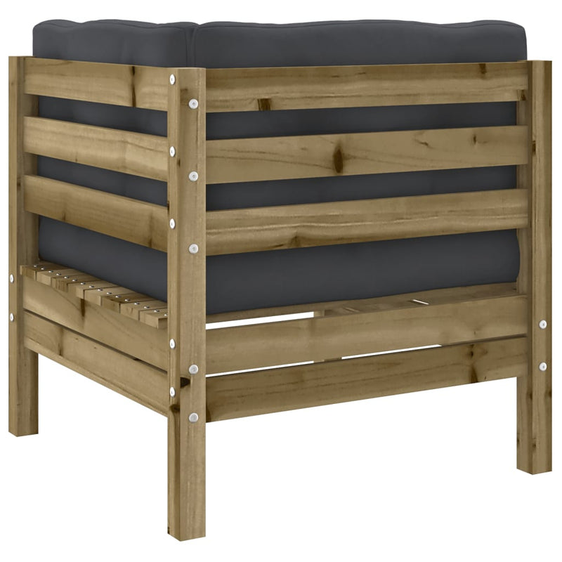 vidaXL 5 Piece Garden Sofa Set with Cushions Impregnated Wood Pine