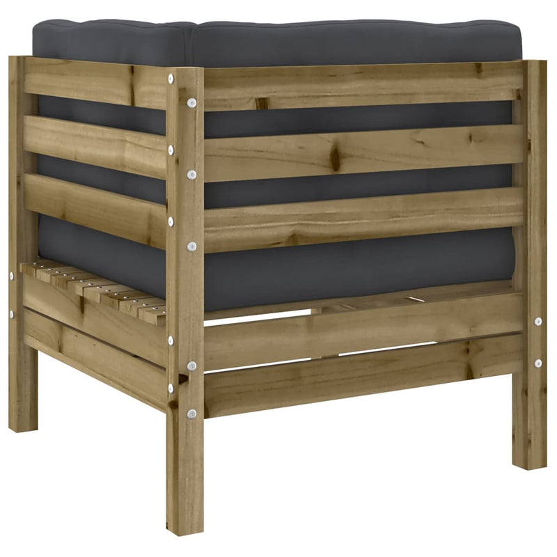 vidaXL 6 Piece Garden Sofa Set with Cushions Impregnated Wood Pine