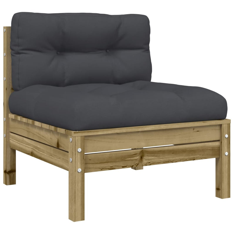 vidaXL 6 Piece Garden Sofa Set with Cushions Impregnated Wood Pine