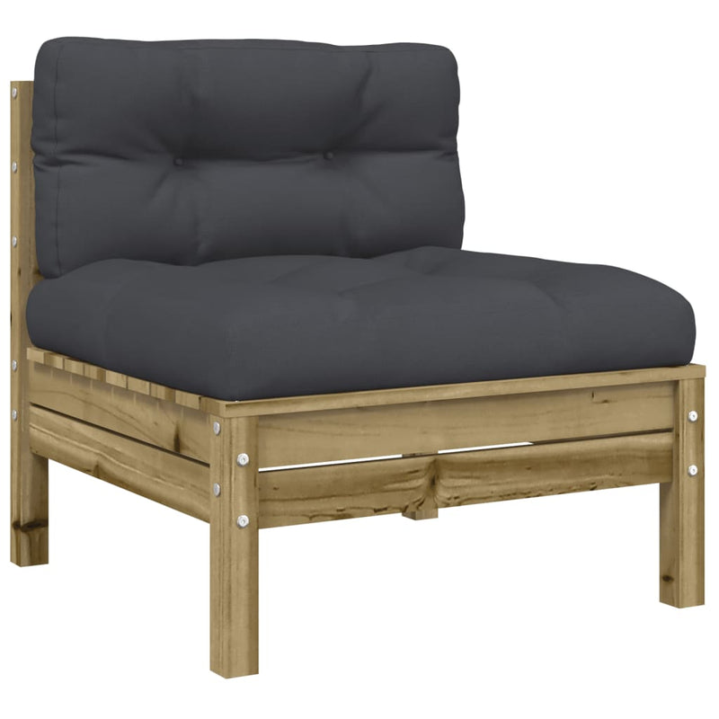 vidaXL 8 Piece Garden Sofa Set with Cushions Impregnated Wood Pine