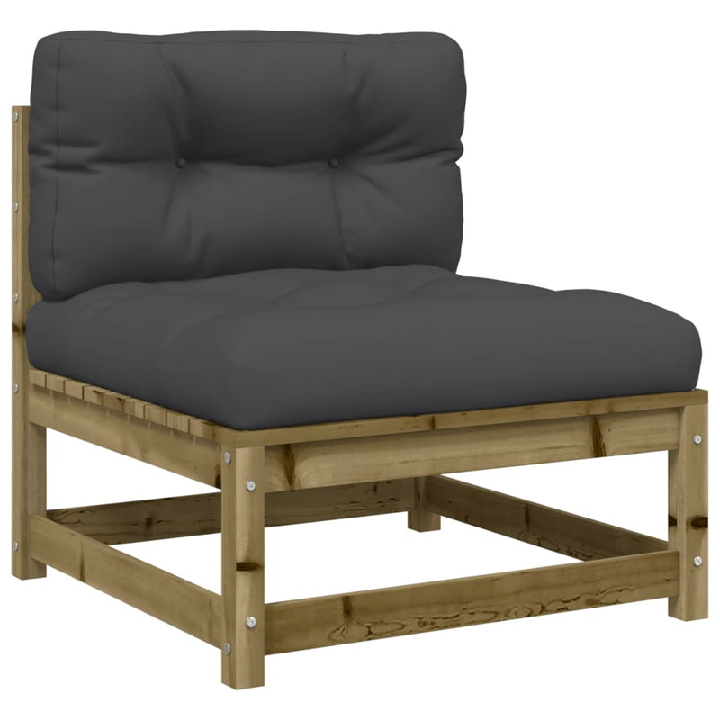 vidaXL 6 Piece Garden Sofa Set with Cushions Impregnated Wood Pine