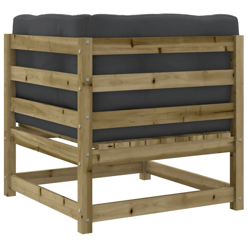 vidaXL 6 Piece Garden Sofa Set with Cushions Impregnated Wood Pine