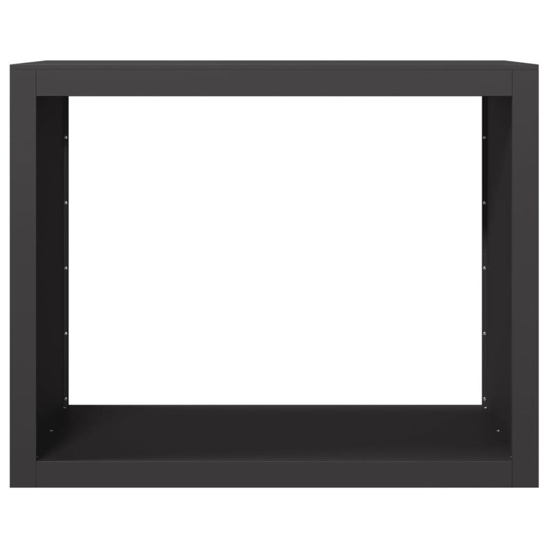 vidaXL Firewood Rack Black 100x40x80 cm Steel