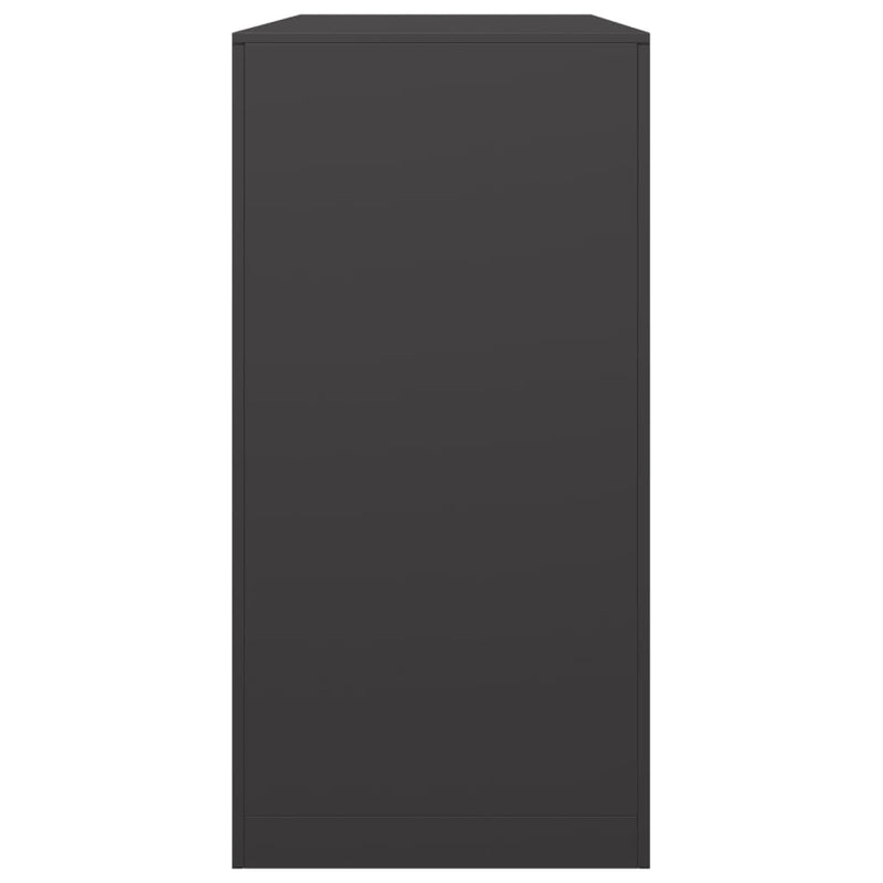 vidaXL Firewood Rack Black 100x40x80 cm Steel