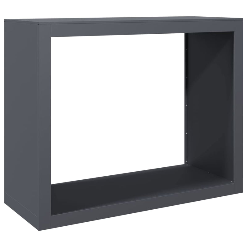 vidaXL Firewood Rack Anthracite 100x40x80 cm Steel