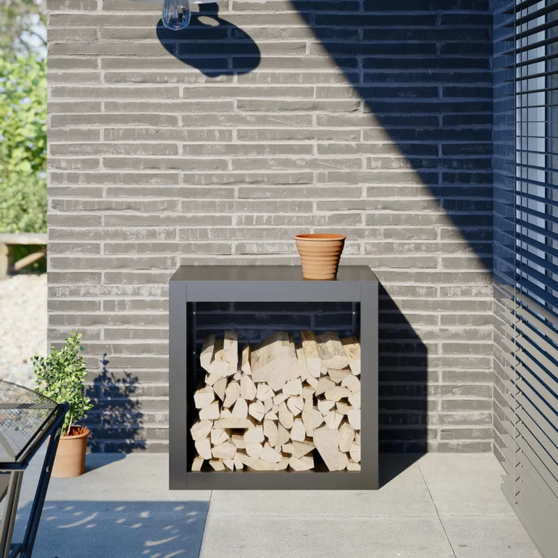 Firewood Rack Anthracite 60x40x60 cm Steel