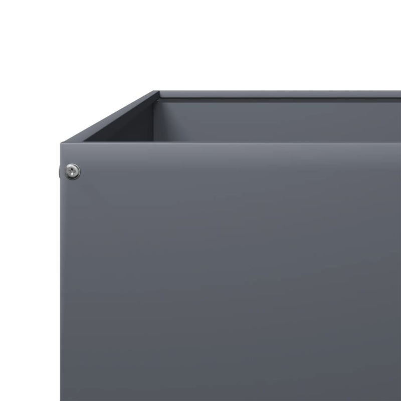 vidaXL Garden Raised Bed Anthracite 100x100x18.5 cm Steel