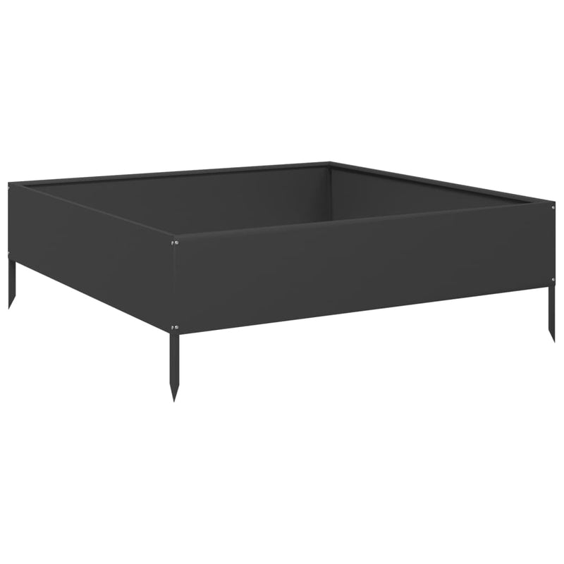 vidaXL Garden Raised Bed Black 100x100x33.5 cm Steel