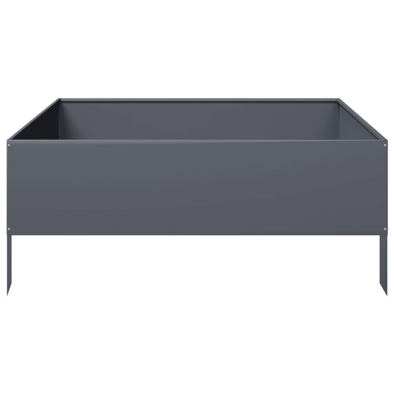 vidaXL Garden Raised Bed Anthracite 100x100x25 cm Steel