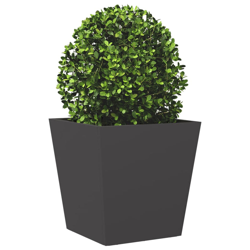 vidaXL Garden Planter Black 40x40x40 cm Steel