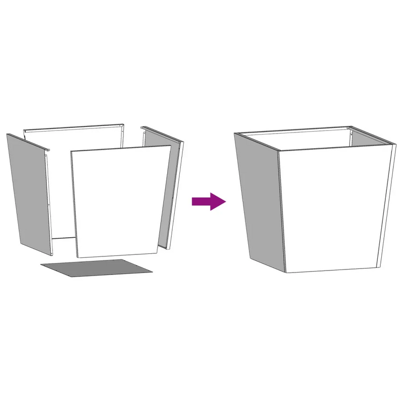 Garden Planters 2 pcs Anthracite 50x50x50 cm Steel