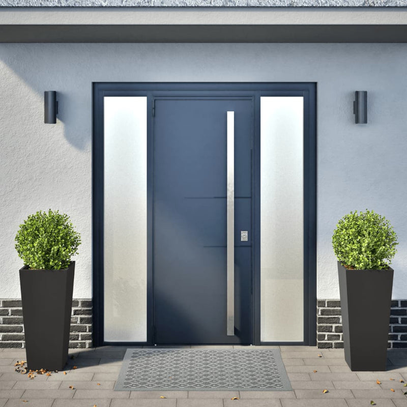 vidaXL Garden Planters 2 pcs Black 35x35x75 cm Steel