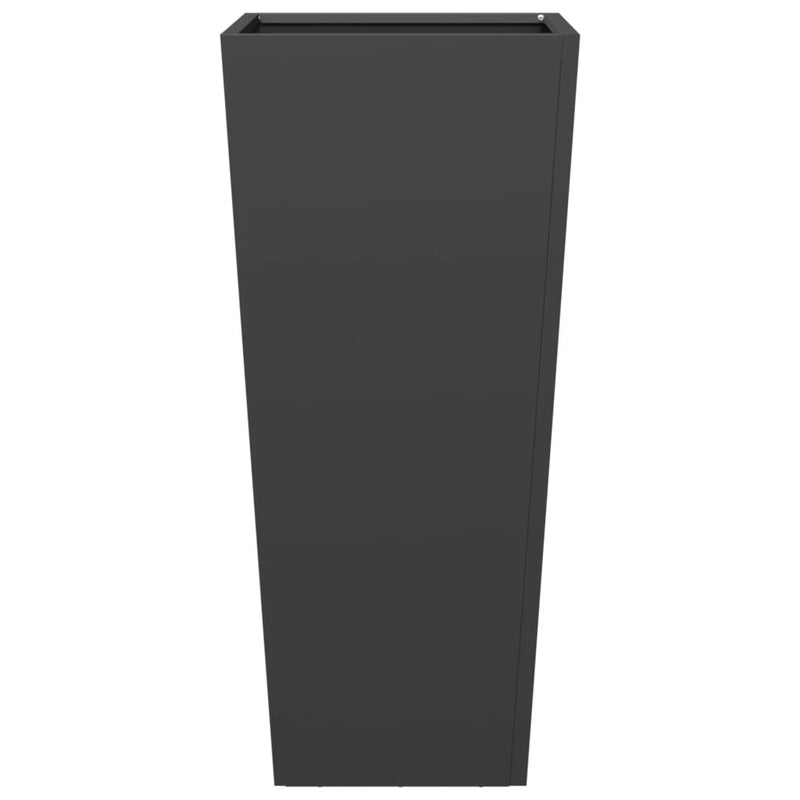 vidaXL Garden Planters 2 pcs Black 35x35x75 cm Steel