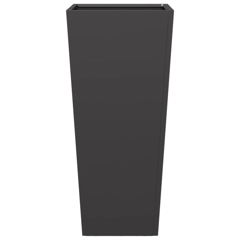 vidaXL Garden Planters 2 pcs Black 35x35x75 cm Steel