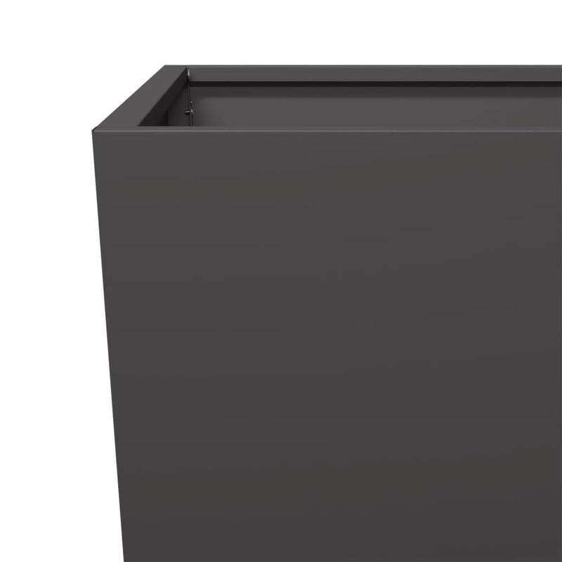 vidaXL Garden Planters 2 pcs Black 35x35x75 cm Steel