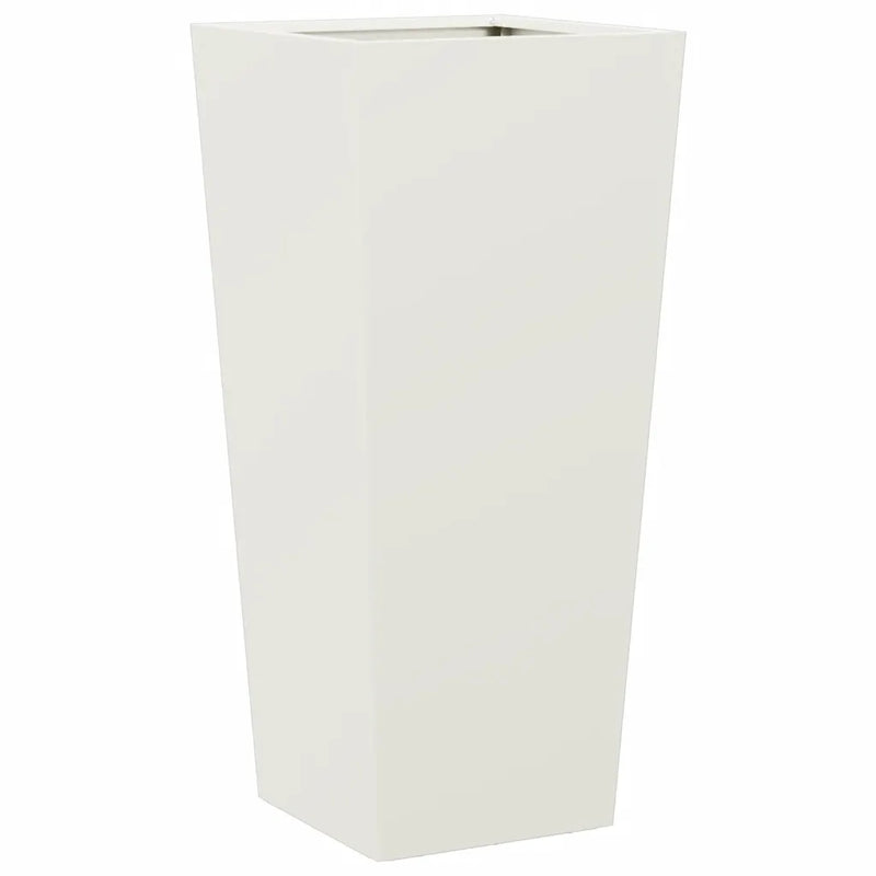 Garden Planters 2 pcs White 35x35x75 cm Steel
