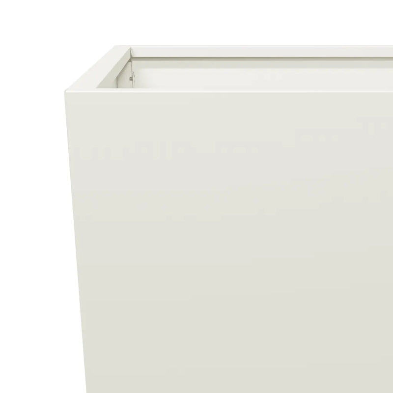 Garden Planters 2 pcs White 35x35x75 cm Steel