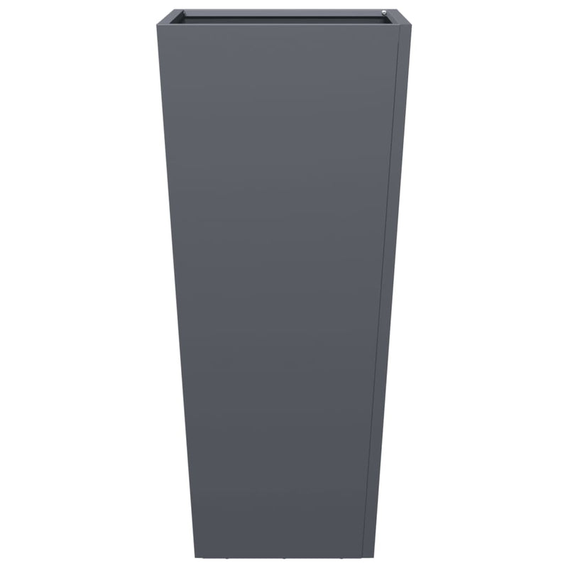 vidaXL Garden Planters 2 pcs Anthracite 35x35x75 cm Steel