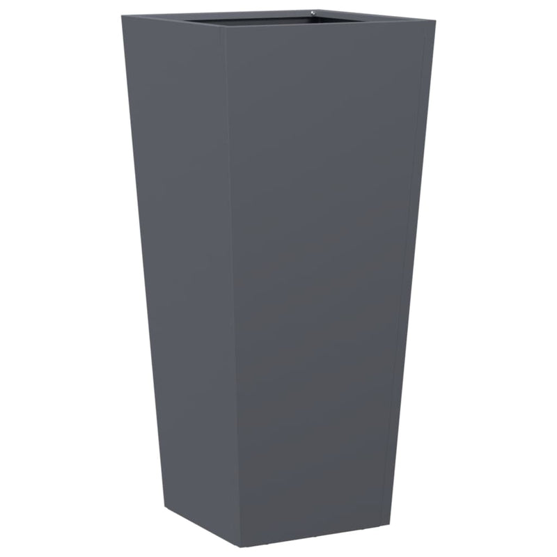 vidaXL Garden Planters 2 pcs Anthracite 35x35x75 cm Steel