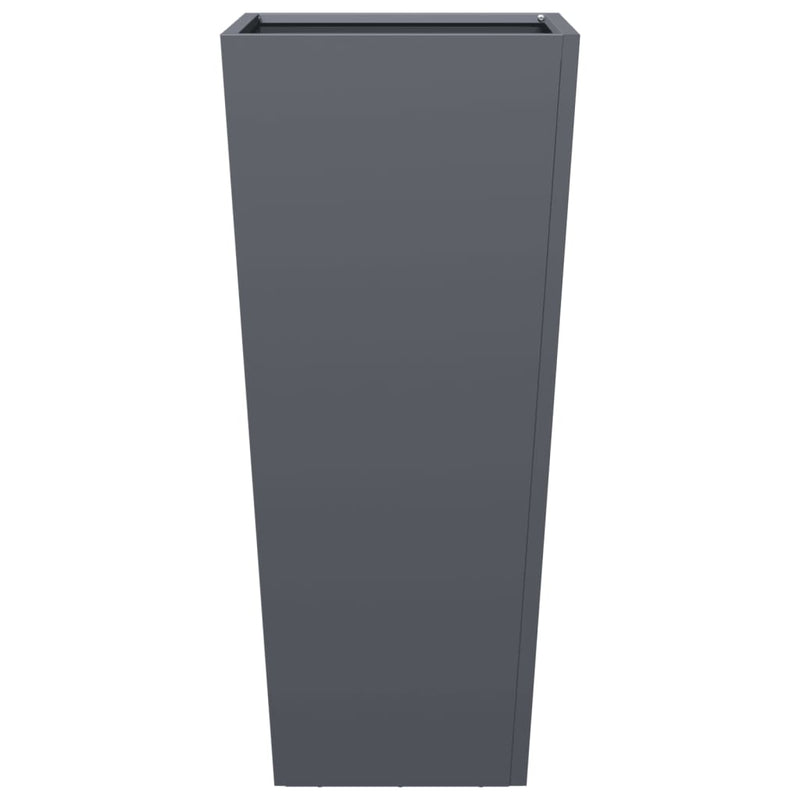 vidaXL Garden Planters 2 pcs Anthracite 35x35x75 cm Steel