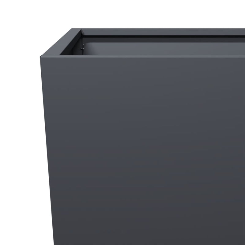 vidaXL Garden Planters 2 pcs Anthracite 35x35x75 cm Steel