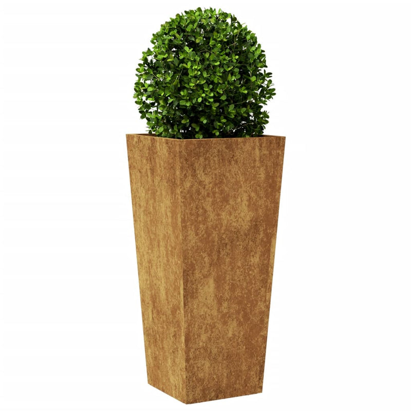 vidaXL Garden Planters 2 pcs 35x35x75 cm Weathering Steel
