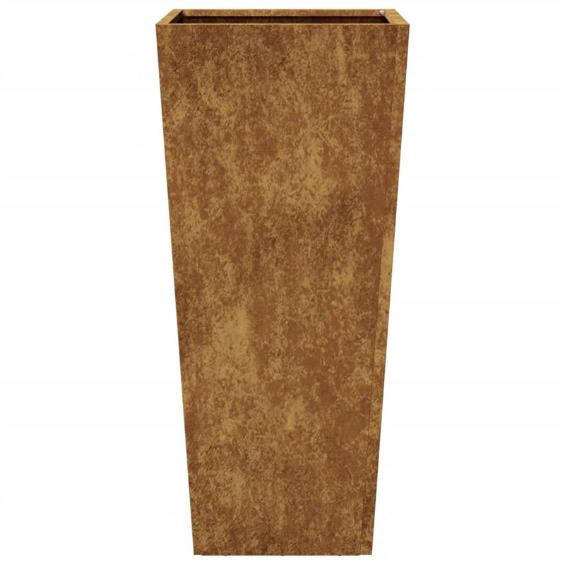 vidaXL Garden Planters 2 pcs 35x35x75 cm Weathering Steel