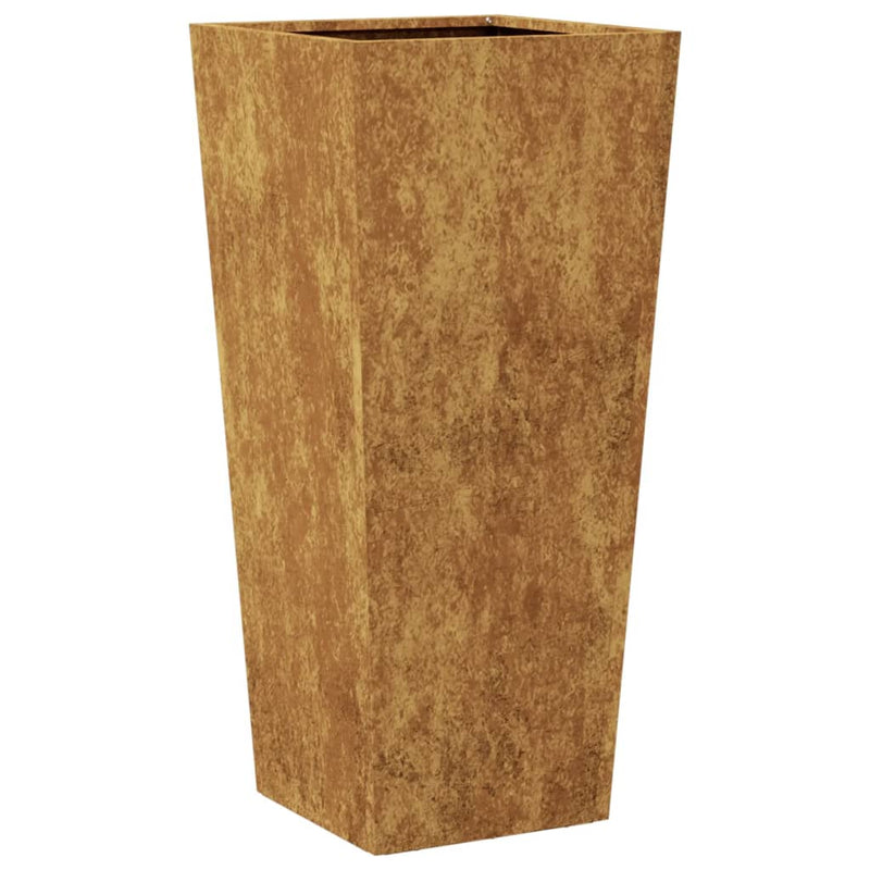 vidaXL Garden Planters 2 pcs 35x35x75 cm Weathering Steel