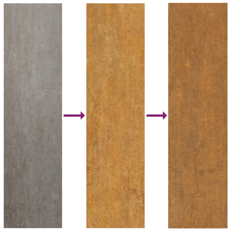 vidaXL Garden Planters 2 pcs 35x35x75 cm Weathering Steel