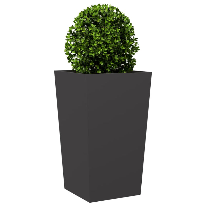 vidaXL Garden Planter Black 45x45x75 cm Steel