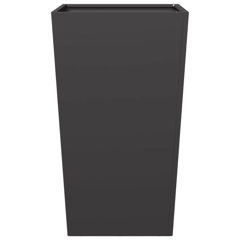 vidaXL Garden Planter Black 45x45x75 cm Steel